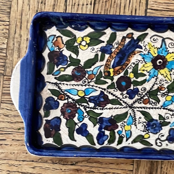 Vintage Jerusalem Pottery small tray - Picture 3 of 5